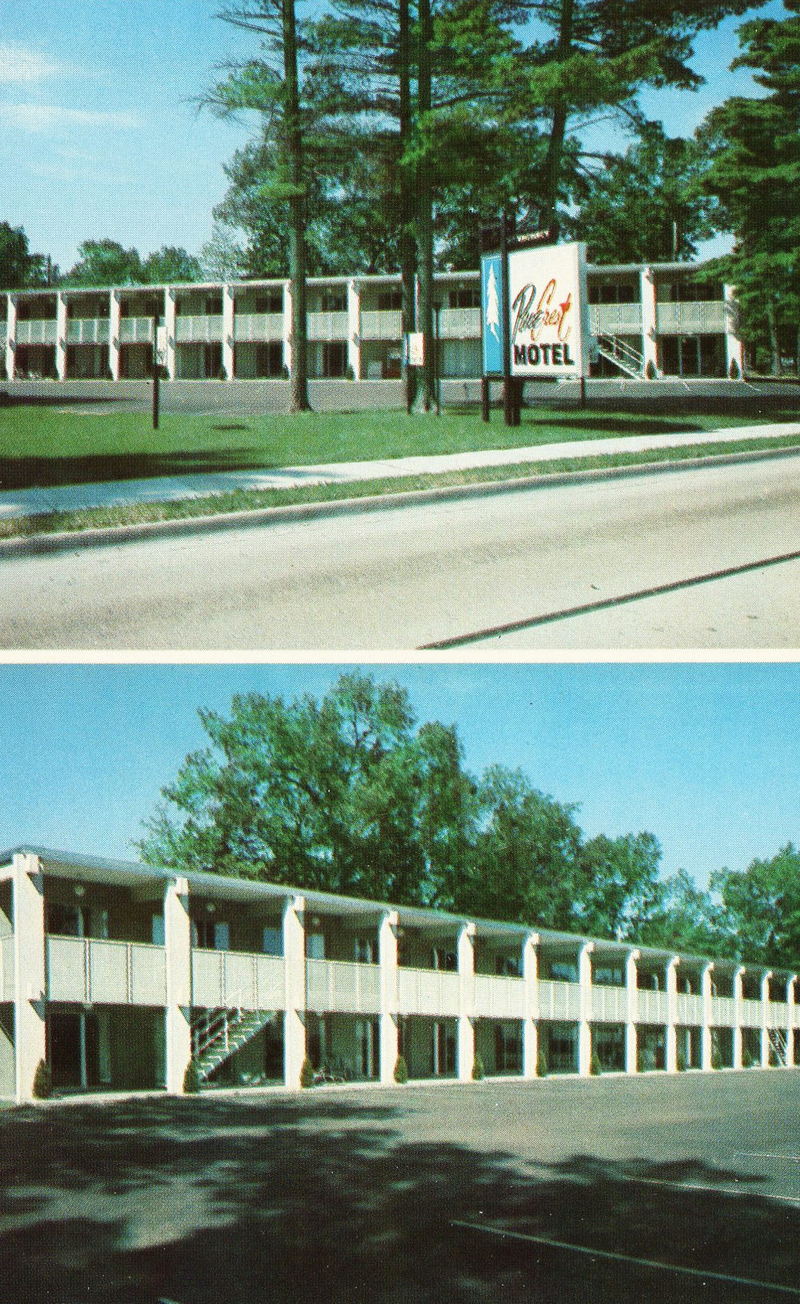 Pine Crest Motel (Knights Inn) - Vintage Postcard